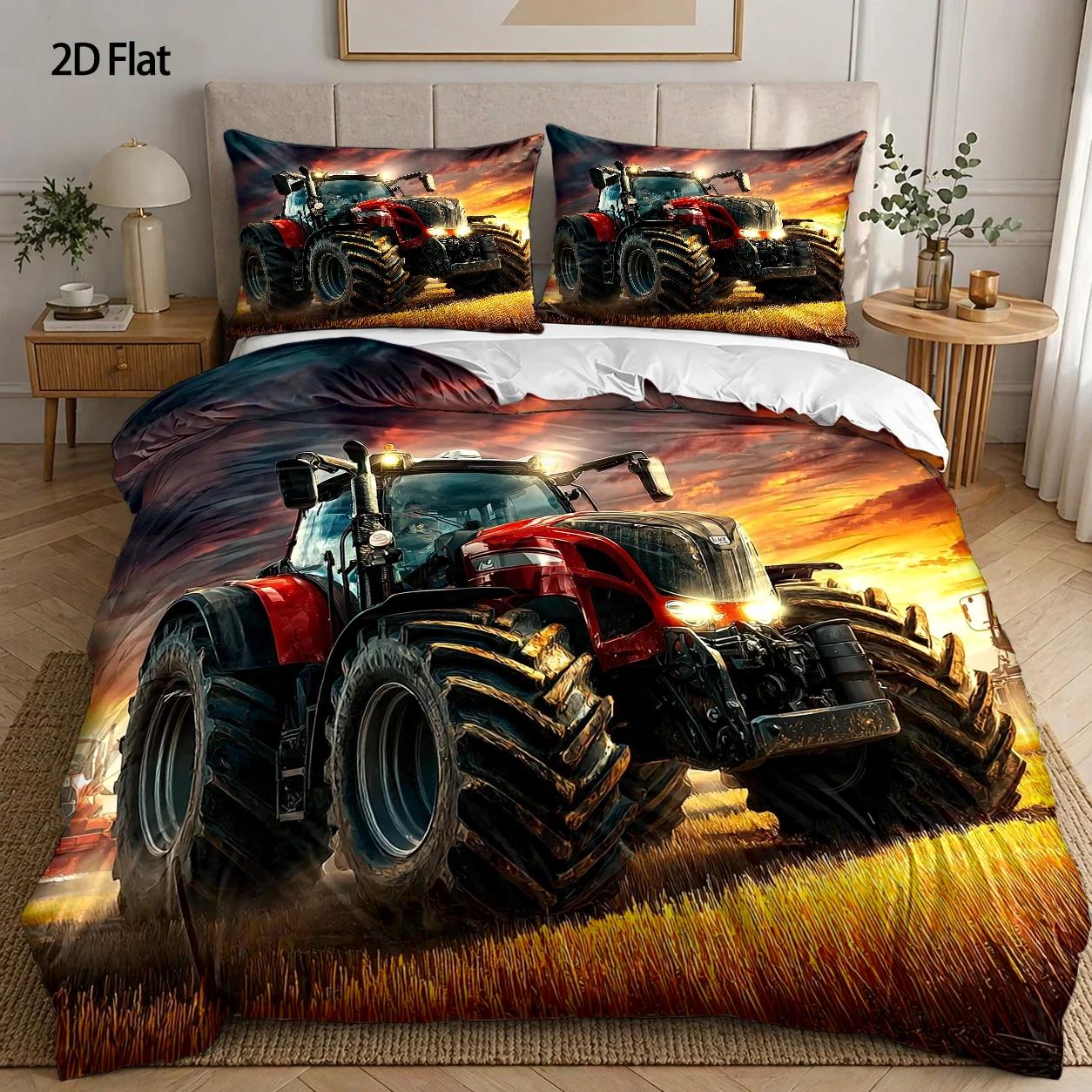 Agriculture Farming Cartoon - Set Penutup Selimut 3 Bagian, 1