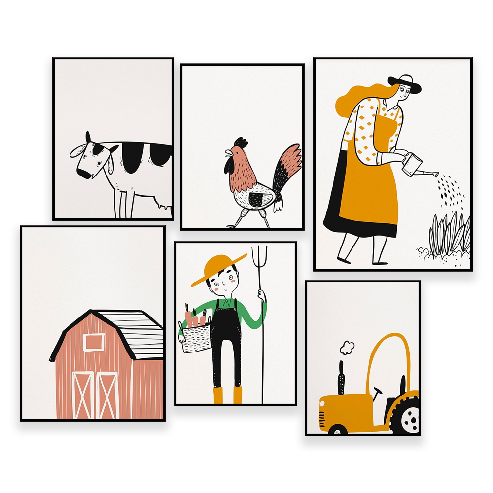 Dinding Galeri Pertanian-4-H,  - Agriculture Farming Cartoon ulasan dan harga